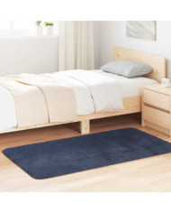 Tapis shaggy à poils longs NAVARRA bleu marine 80x150 cm | Mobilier & Déco