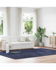 Tapis shaggy à poils longs NAVARRA bleu marine 240x340 cm | Mobilier & Déco