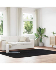 Tapis shaggy à poils longs NAVARRA Noir 200x290 cm polyester | Mobilier & Déco