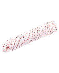 Cordon de démarrage à tirer blanc et rouge Ø6 mm 10 m nylon | Mobilier & Déco