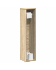 Meuble de salle de bain avec porte-rouleau chêne sonoma | Mobilier & Déco