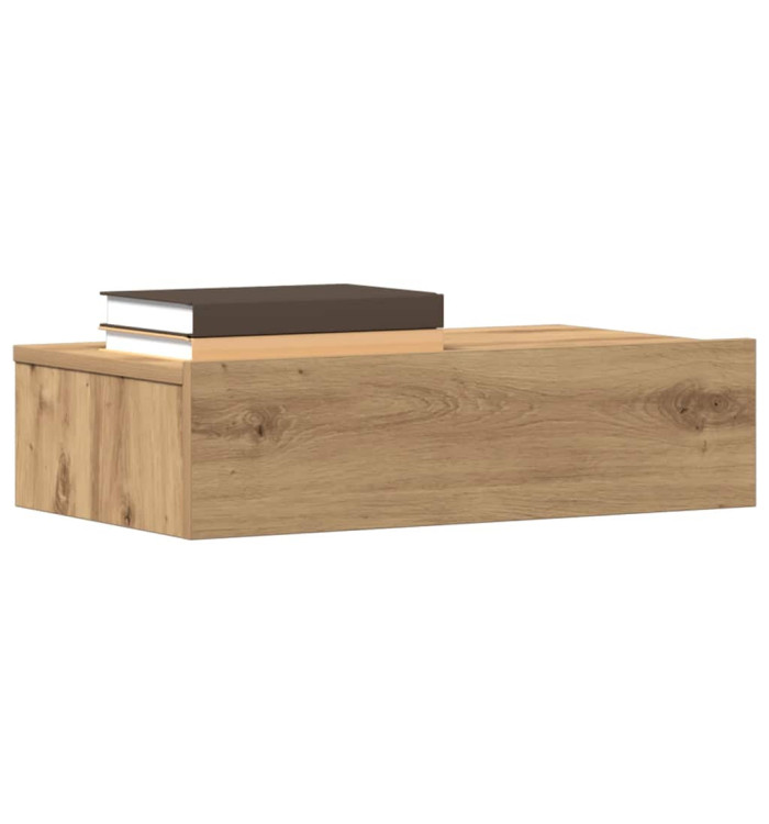 Table de chevet chêne artisanal 60x35 cm bois d’ingénierie | Mobilier & Déco