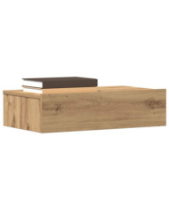 Table de chevet chêne artisanal 60x35 cm bois d’ingénierie | Mobilier & Déco