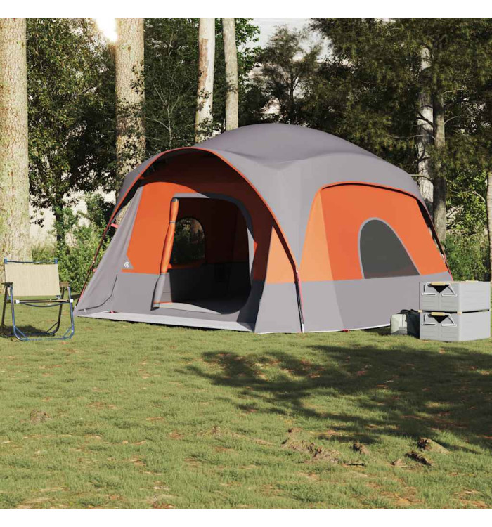 Tente de cabine familiale 6 personnes gris orange imperméable | Mobilier & Déco