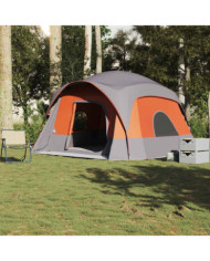 Tente de cabine familiale 6 personnes gris orange imperméable | Mobilier & Déco