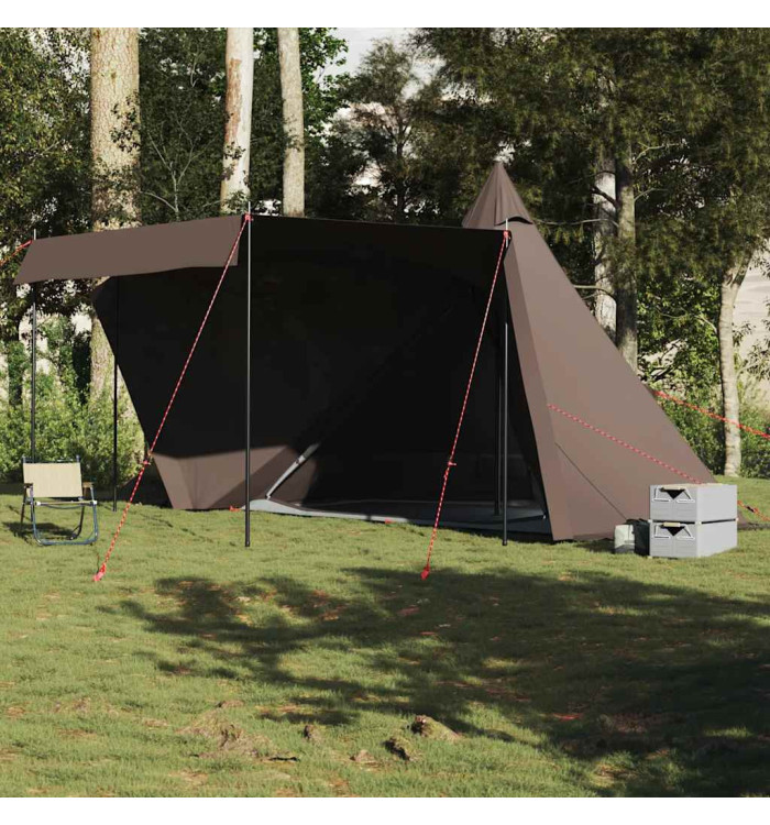 Tente familiale tipi 6 personnes marron imperméable | Mobilier & Déco