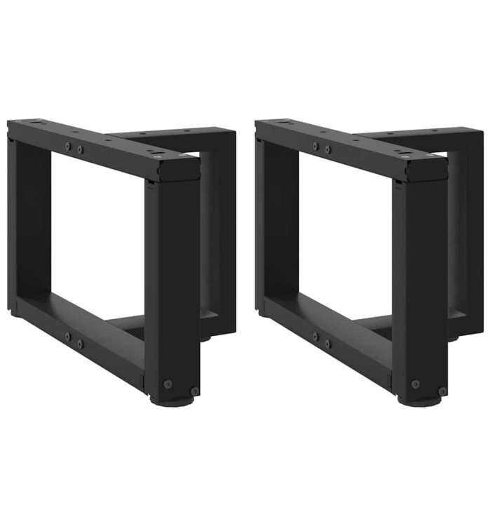 Pieds de table basse forme de T 2 pcs noir 40x25x(30-31) cm | Mobilier & Déco