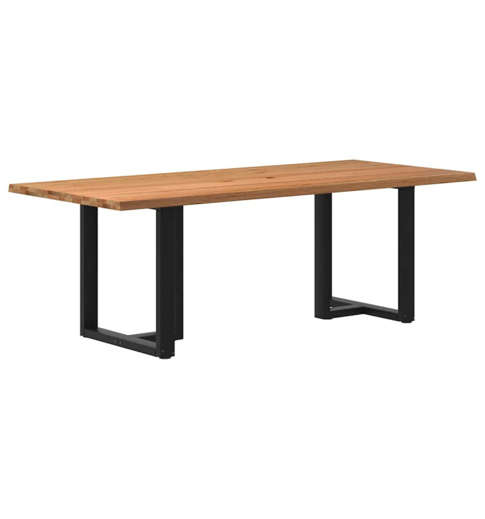 Table à manger et bord naturel bois massif chêne rectangulaire | Mobilier & Déco