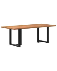 Table à manger et bord naturel bois massif chêne rectangulaire | Mobilier & Déco