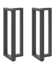 Pieds de table de bar forme de T 2 pcs anthracite acier | Mobilier & Déco