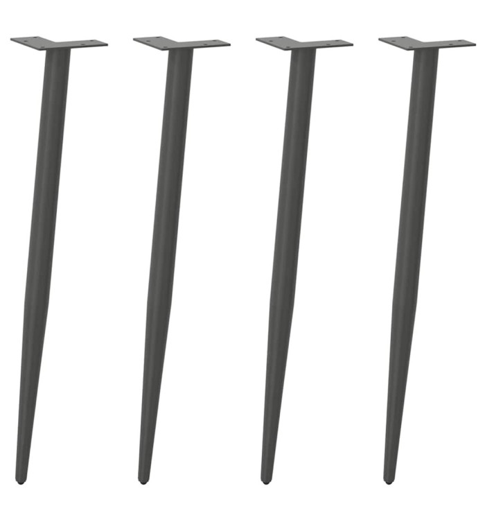 Pieds de table basse forme conique 4 pcs anthracite 72-73 cm | Mobilier & Déco