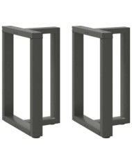 Pieds de table à manger forme de T 2 pcs 50x35x(72-73) cm acier | Mobilier & Déco