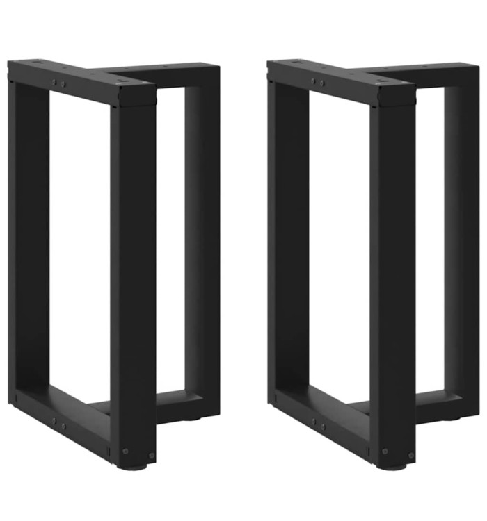 Pieds de table à manger forme de T 2 pcs noir 60x35x(72-73) cm | Mobilier & Déco