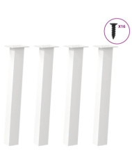 Pieds de table basse 4 pcs blanc 72 cm acier | Mobilier & Déco