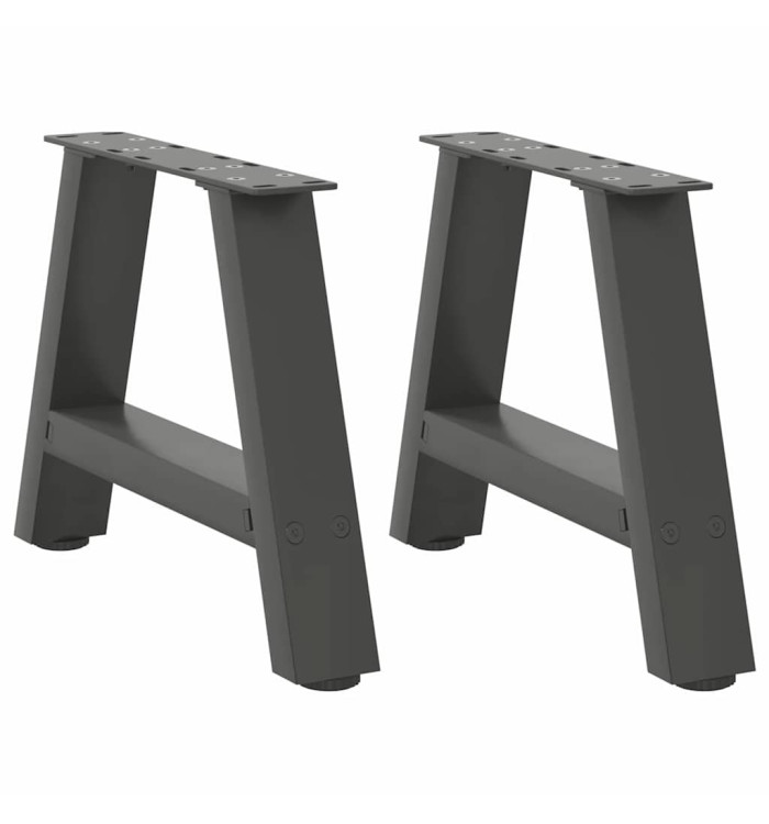 Pieds de table basse forme de A 2 pcs anthracite 40x(30-31) cm | Mobilier & Déco
