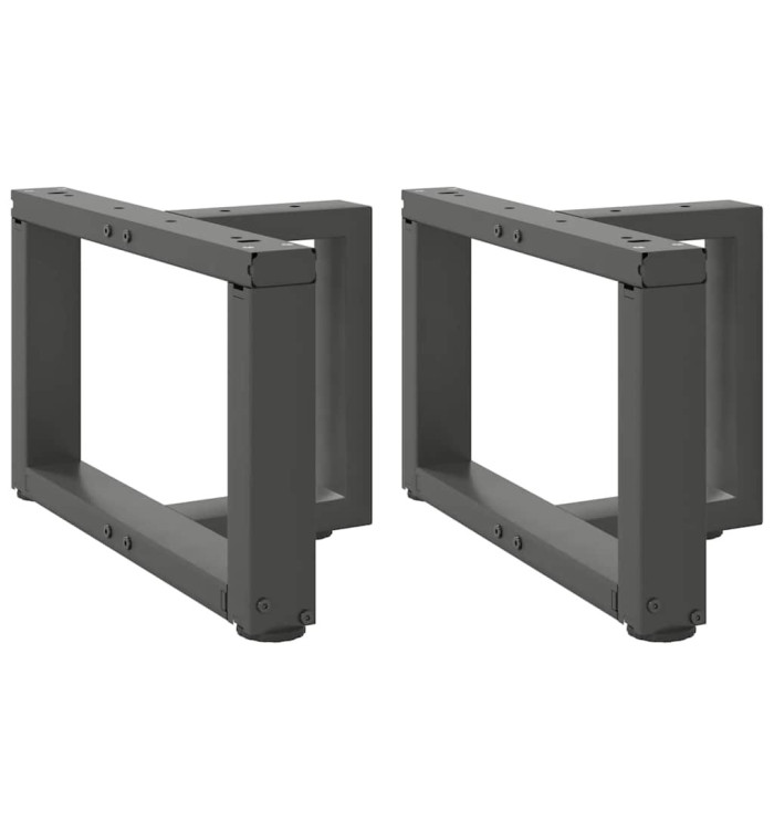 Pieds de table basse forme de T 2pcs anthracite 50x25x(30-31)cm | Mobilier & Déco