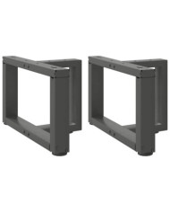 Pieds de table basse forme de T 2pcs anthracite 50x25x(30-31)cm | Mobilier & Déco