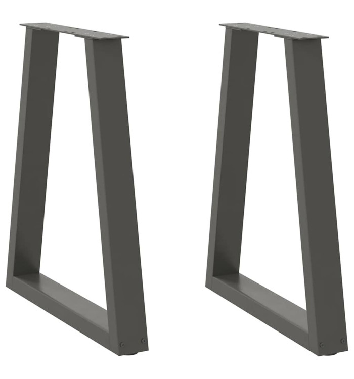 Pieds de table basse forme de V 2 pcs anthracite 60x(72-73) cm | Mobilier & Déco