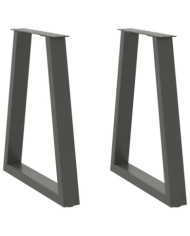 Pieds de table basse forme de V 2 pcs anthracite 60x(72-73) cm | Mobilier & Déco