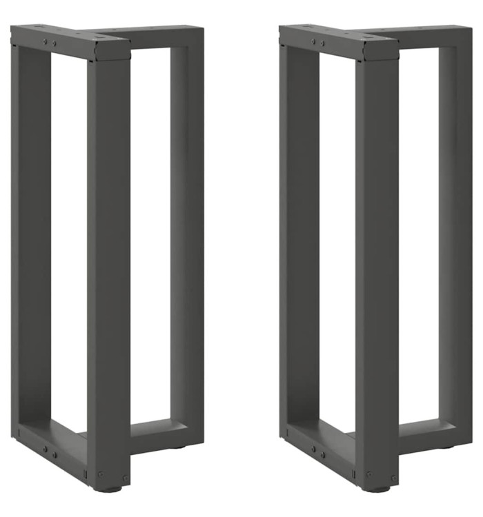 Pieds de table de bar forme de T 2 pcs anthracite acier | Mobilier & Déco