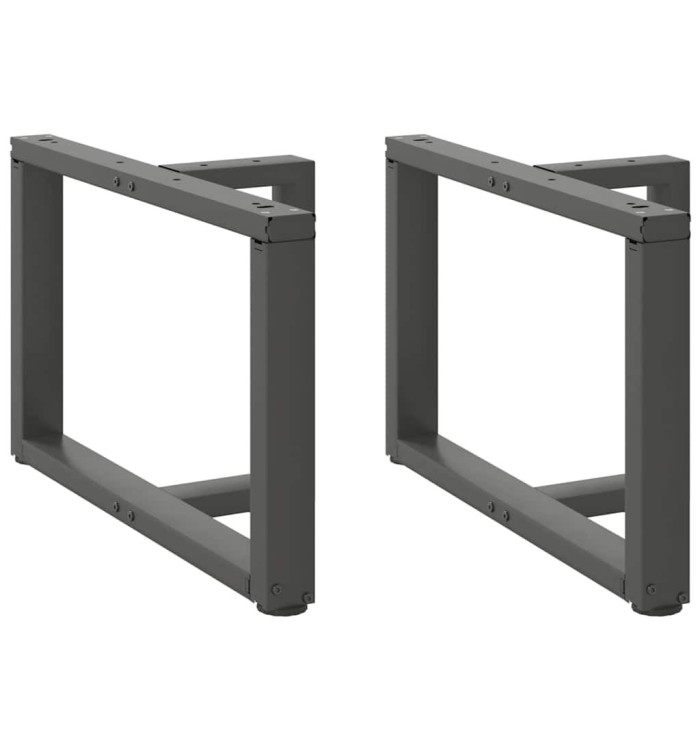 Pieds de table basse forme de T 2pcs anthracite 70x25x(42-43)cm | Mobilier & Déco