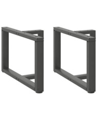 Pieds de table basse forme de T 2pcs anthracite 70x25x(42-43)cm | Mobilier & Déco