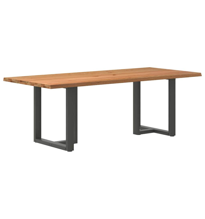 Table à manger et bord naturel bois massif chêne rectangulaire | Mobilier & Déco