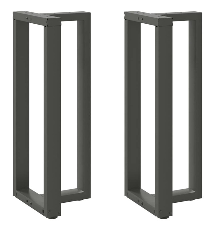 Pieds de table de bar forme de T 2 pcs anthracite acier | Mobilier & Déco