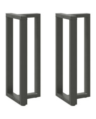 Pieds de table de bar forme de T 2 pcs anthracite acier | Mobilier & Déco