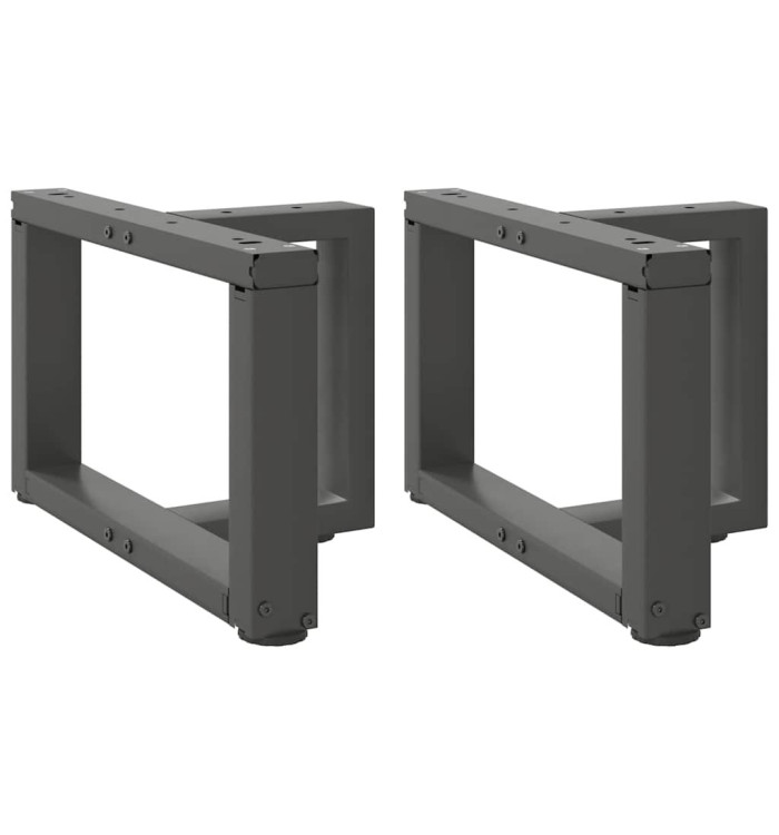 Pieds de table basse forme de T 2pcs anthracite 40x25x(30-31)cm | Mobilier & Déco