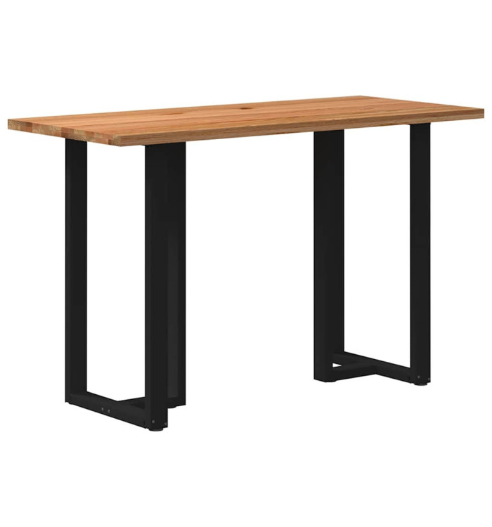 Table de bar marron clair bois de chêne massif rectangulaire | Mobilier & Déco