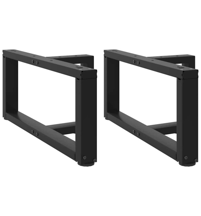 Pieds de table basse en forme de T 2 pcs noir 60x25x(30-31) cm | Mobilier & Déco