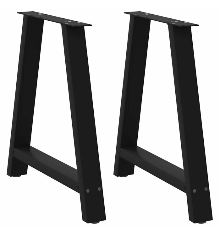 Pieds de table basse forme de A 2 pcs noir 80x(72-73) cm acier | Mobilier & Déco