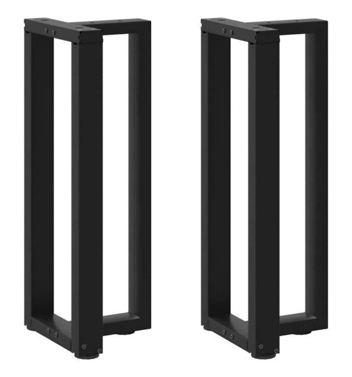 Pieds de table console forme de T 2 pcs noir 38x25x(72-73) cm | Mobilier & Déco