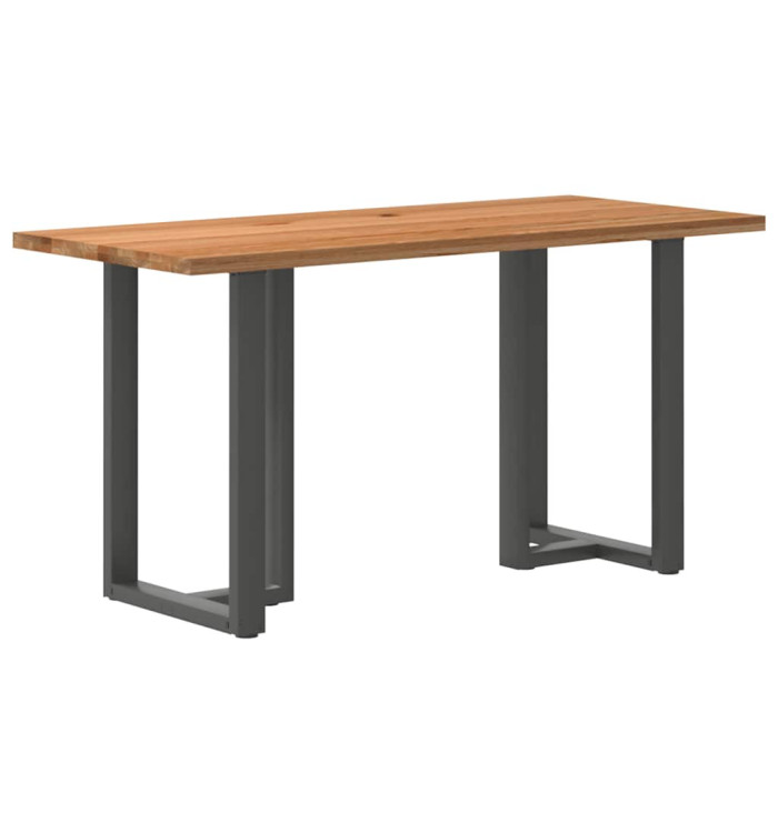 Table de bar marron clair bois de chêne massif rectangulaire | Mobilier & Déco