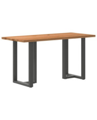 Table de bar marron clair bois de chêne massif rectangulaire | Mobilier & Déco