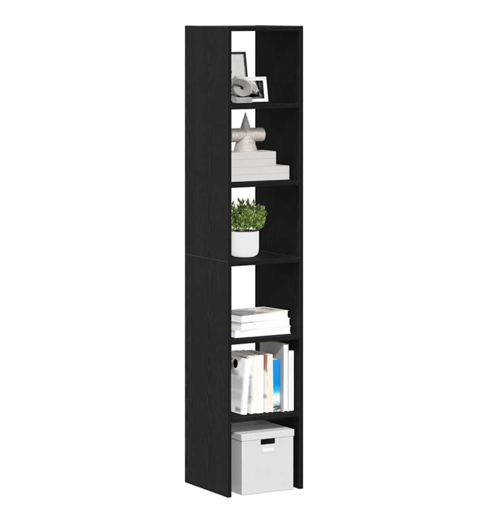 Bibliothèques 2 pcs empilable chêne noir bois d'ingénierie | Mobilier & Déco