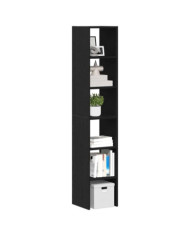 Bibliothèques 2 pcs empilable chêne noir bois d'ingénierie | Mobilier & Déco