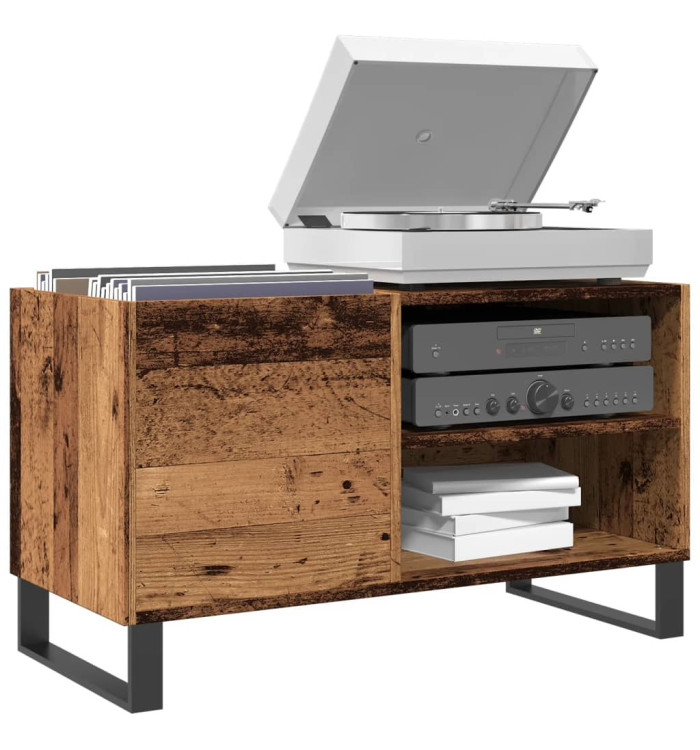 Armoire à disques vieux bois 84,5x38x48 cm bois d'ingénierie | Mobilier & Déco