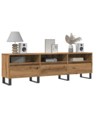 Meuble TV chêne artisanal 150x30x44,5 cm bois d'ingénierie | Mobilier & Déco