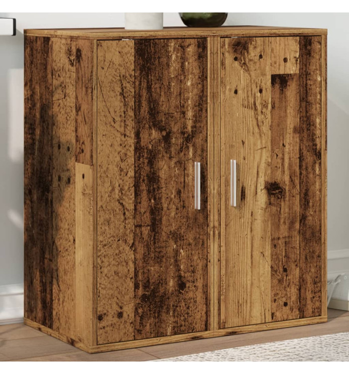 Armoires à chaussures 2 pcs vieux bois bois d'ingénierie | Mobilier & Déco