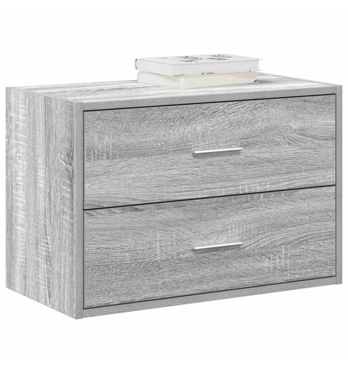 Armoire avec 2 tiroirs sonoma gris 60x31x40cm bois d'ingénierie | Mobilier & Déco