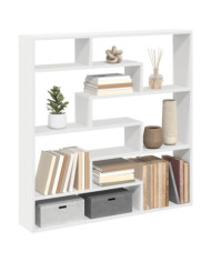 Étagère cube murale 7 compartiments blanc bois d'ingénierie | Mobilier & Déco