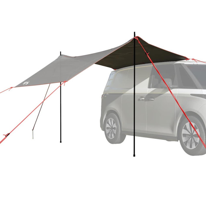Tente de voiture gris et orange imperméable | Mobilier & Déco