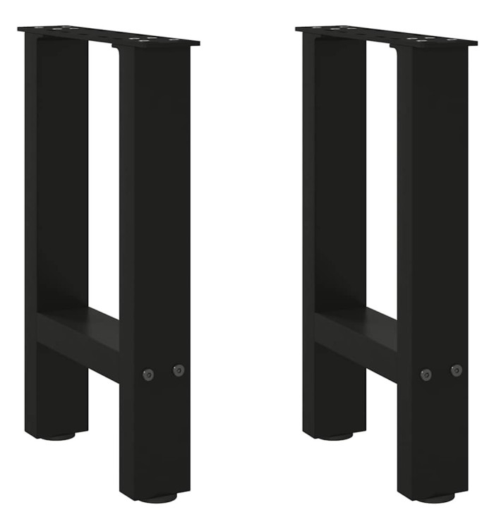 Pieds de table basse noir 2 pcs 28x(42-43) cm acier | Mobilier & Déco