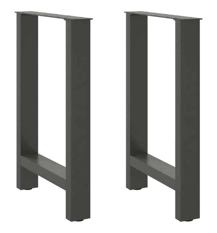 Pieds de table basse anthracite 2 pcs 50x(72-73) cm acier | Mobilier & Déco