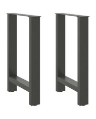 Pieds de table basse anthracite 2 pcs 50x(72-73) cm acier | Mobilier & Déco