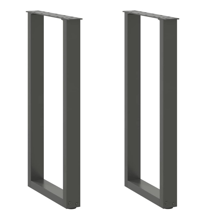 Pieds de table basse forme de U 2 pcs anthracite 38x(72-73) cm | Mobilier & Déco