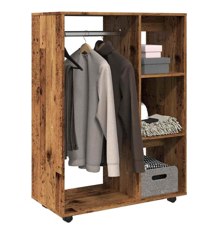 Garde-robe vieux bois 80x40x110 cm bois d'ingénierie | Mobilier & Déco
