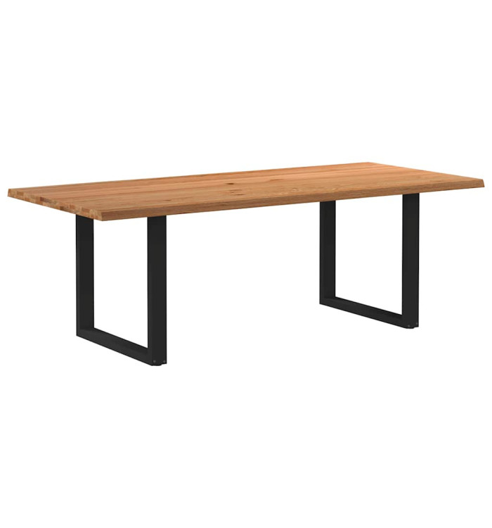 Table à manger et bord naturel bois massif chêne rectangulaire | Mobilier & Déco